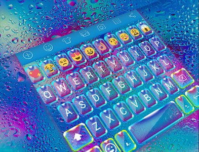 Rainy Glass Keyboard Theme