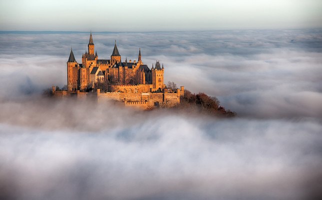 Hohenzollern Castle Over The Morning Fog