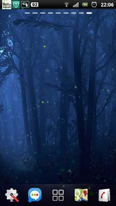 Fireflies Forest Night LWP