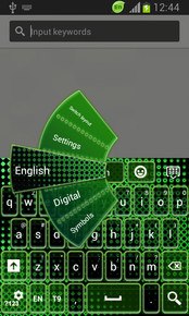 Green Neon Color Keyboard