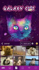 Galaxy Cat Emoji Kika Keyboard