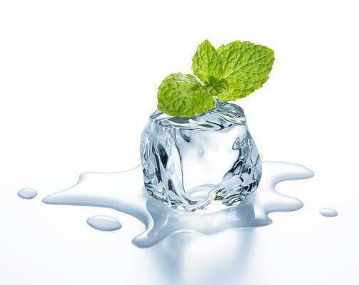 Ice Cube With Mint