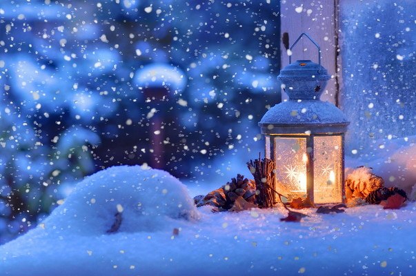 Snow Covered Lantern