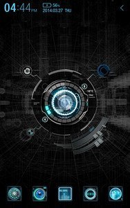 Black mechanic Atom Theme