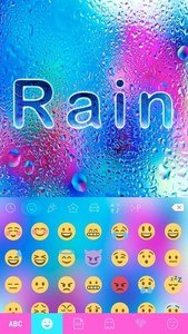 Rain Emoji Kika Keyboard Theme