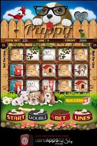 Cute Puppy Slot Machine HD