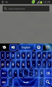 Blue Neon Color Keyboard
