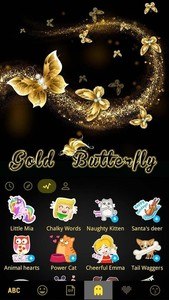 Gold Butterfly Kika Keyboard