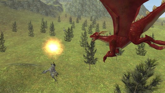 Flying Fire Drake Simulator 3D