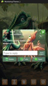 GO SMS Pro Theme dinosaur