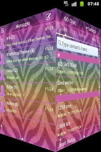 GO SMS Theme Zebra