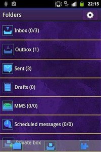 GO SMS Theme Dark Purple