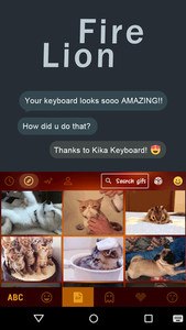 Fire Lion Emoji Kika Keyboard