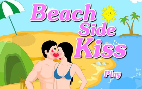Funny Beach Side Kiss