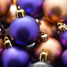 Christmas Gold & Purple Baubles