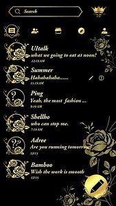 (FREE) GO SMS GOLD ROSE THEME