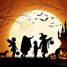 Trick Or Treat Kids Silhouette