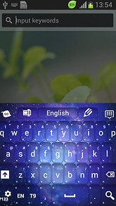 Blue Sparkly Galaxy Keyboard