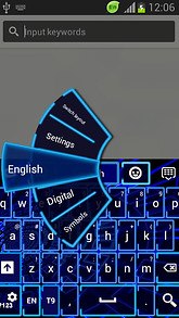 GO Keyboard Neon Blue Theme