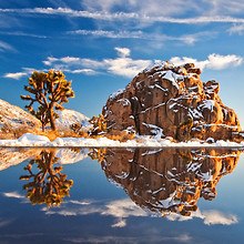 Snow Covered Desert Rock