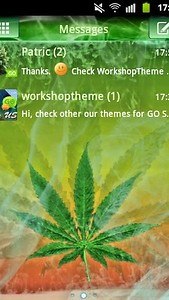 GO SMS Pro Theme Ganja Weed