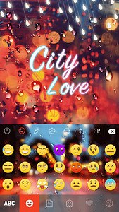 City Love Emoji Keyboard Theme
