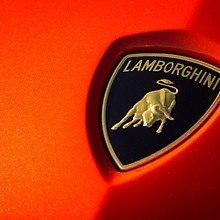 Orange Lamborghini Badge