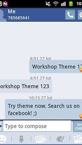 GO SMS Theme Blue White