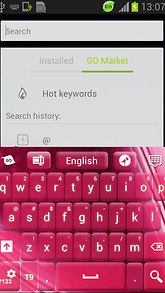 Pink Keyboard Fancy GO Theme