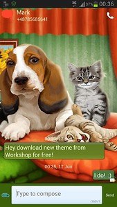 GO SMS Pro Theme Dog Cats