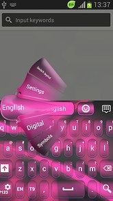 Pink Neon Color Keyboard