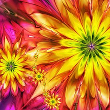 Colorful Abstract Flowers