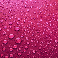 Pink Water Droplets