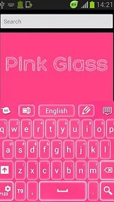 Pink Glass Keyboard Theme