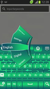 GO Keyboard Green Flame