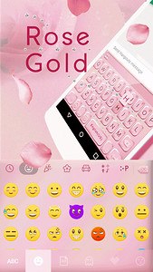 Rose Gold Emoji Kika Keyboard