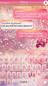 Pink Snow Keyboard Theme