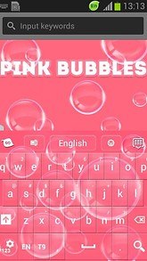 Pink Bubbles GO Keyboard