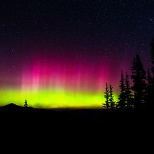 Northern Lights Natures Silhouette