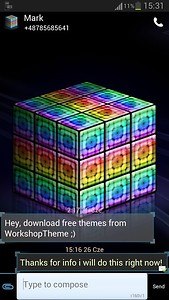 GO SMS Pro style rainbow cube