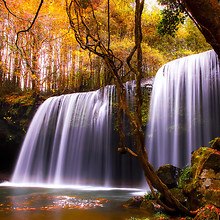 Beautiful Autumn Waterfall