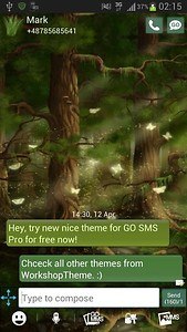 GO SMS Pro Theme forest