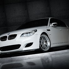 White BMW M5 Car