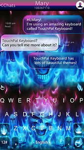 Hell Skull Fire Keyboard Theme