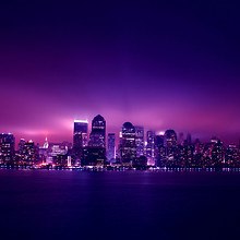 New York Purple Lights