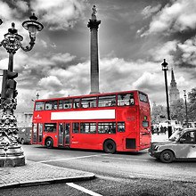 London Bus In Trafalgar Square