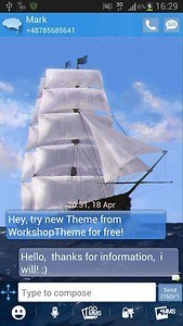 GO SMS Pro Theme Sea Ship