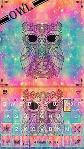 Owl Kika Emoji Keyboard Theme