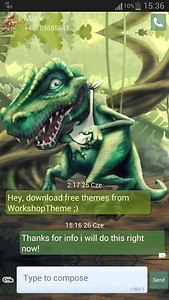 GO SMS Pro Theme dinosaur