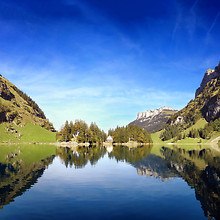 Seealpsee Lake In Switzerland